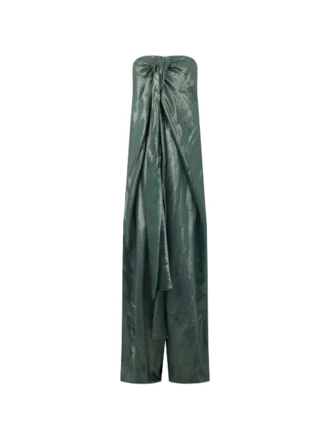 Alberta Ferretti strapless pleated jumpsuit Green A04470127