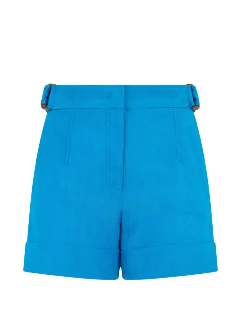 Alberta Ferretti belted turn-up shorts Blue A03360121