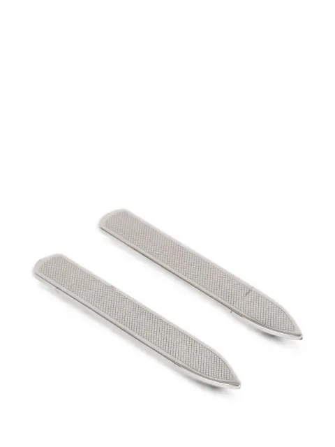 Tateossian engraved-logo blades Silver CS0067