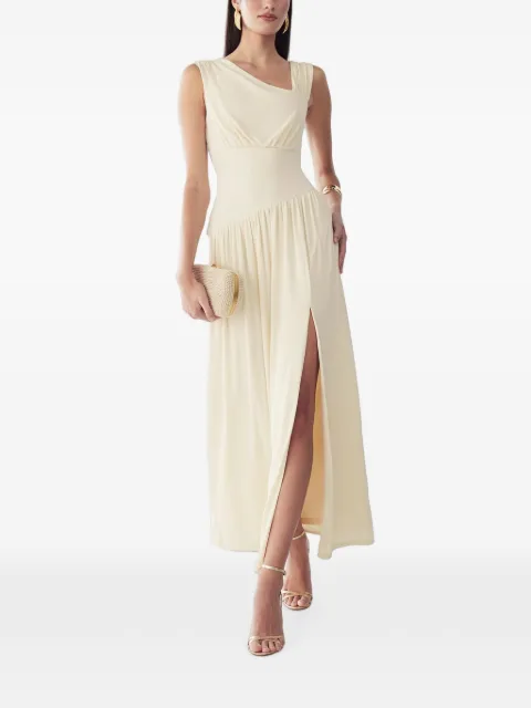 BWLDR pleated maxi dress Neutrals BW03176