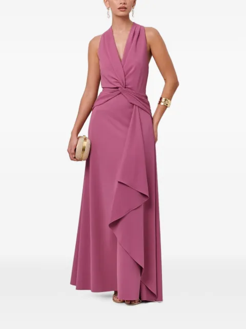 SÁVEL twist-detail sleeveless maxi dress Pink SA01934