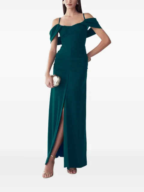 BWLDR ruched-detail maxi dress Green BW03380