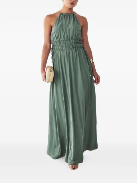 ST MRLO halterneck maxi dress Green MR01517