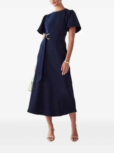 WILLA Bessi belted midi dress Blue WI01592