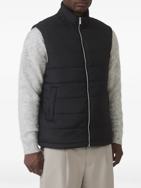 MAUVAIS quilted zip-fastening gilet Black MAUSS2503TV