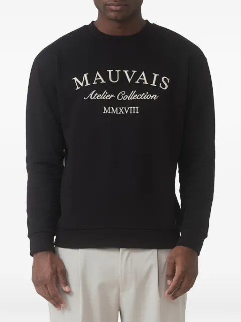 MAUVAIS logo-print crew neck sweater Black MAUAW2403R