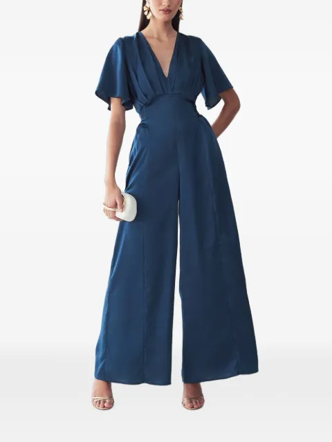 WILLA Fabian V-neck jumpsuit Blue WI02252
