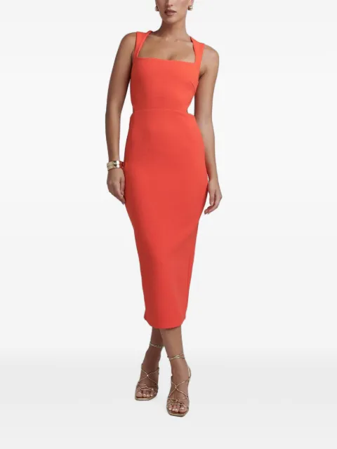 BWLDR cut-out sleeveless midi dress Orange BW01691