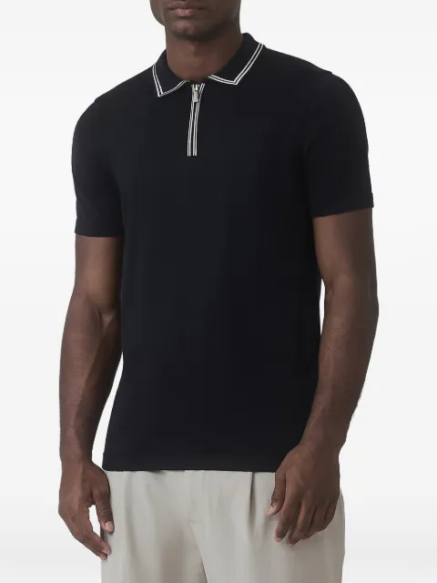 MAUVAIS zip-fastening polo shirt Blue MAUAW2403N