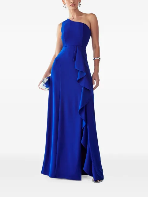 BWLDR one-shoulder ruffled maxi dress Blue BW02208