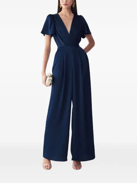 ST MRLO Imani v-neck pleated jumpsuit Blue MR02185