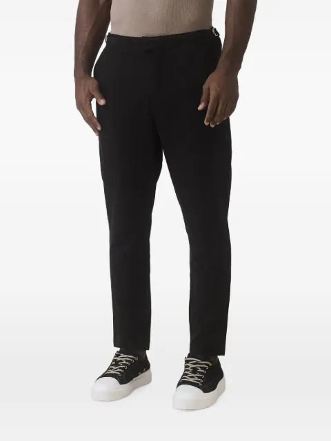 MAUVAIS Savile pinstripe-pattern side-adjuster trousers Black MAUAW2402ST