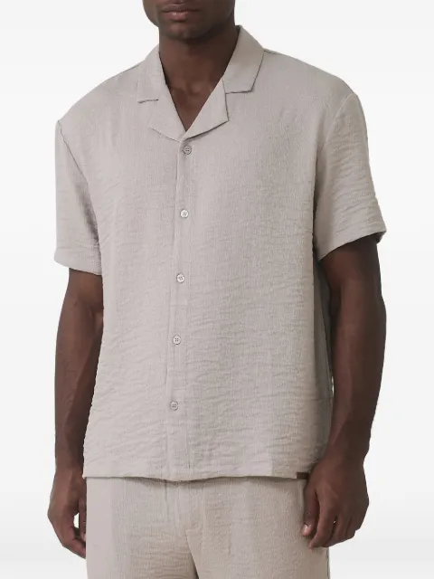 MAUVAIS Fiorano textured short-sleeve shirt Neutrals MAUSS2504FS