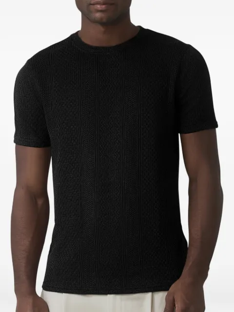MAUVAIS textured-knit T-shirt Black MAUAW2301C