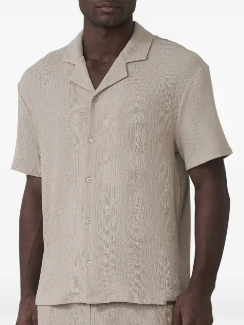 MAUVAIS textured short-sleeve shirt Neutrals MAUSS2300E