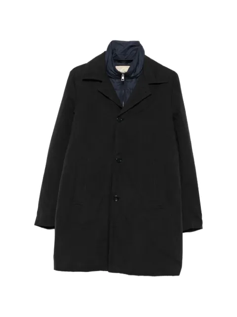 Zerosettanta Studio button-fastening single-breasted coat Black E371UFTPEACHC