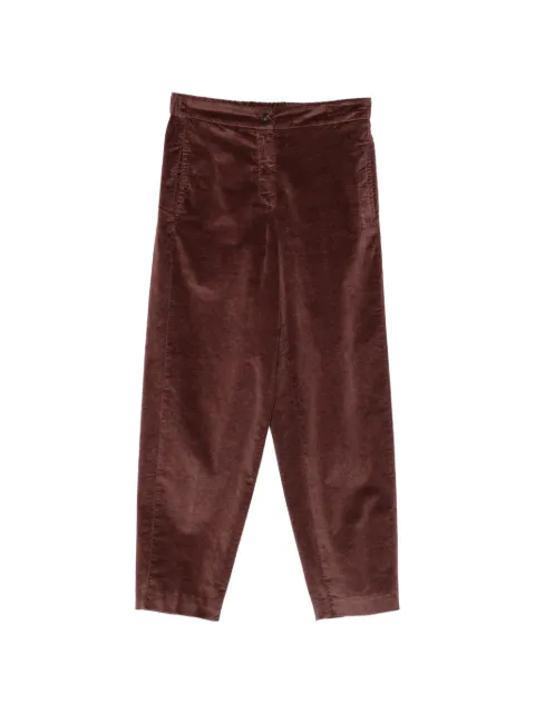 19.61 MILANO corduroy-effect cropped trousers Red EP118BT4875