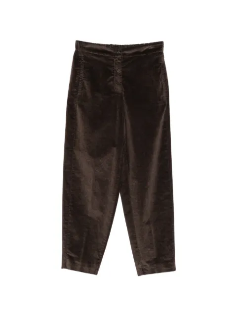 19.61 MILANO elasticated-waistband velvet trousers Brown EP118BT4875