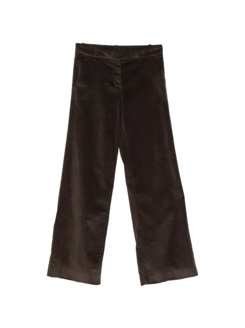 19.61 MILANO velvet wide-leg trousers Brown EP101FT4875