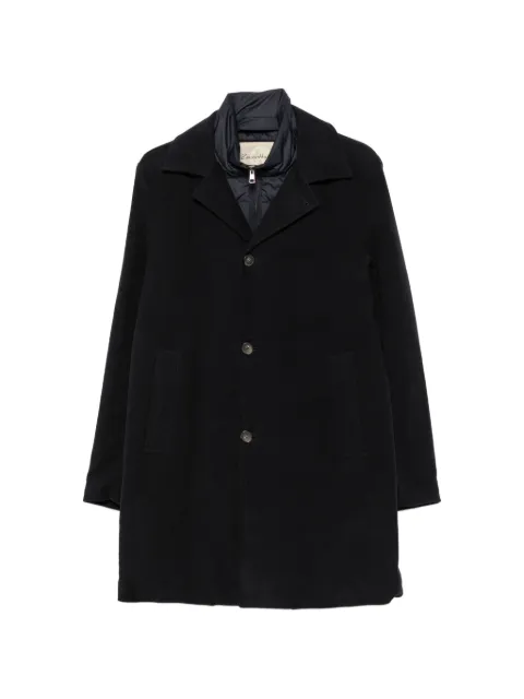 Zerosettanta Studio button-fastening notched-lapel coat Blue E371UMSKIN