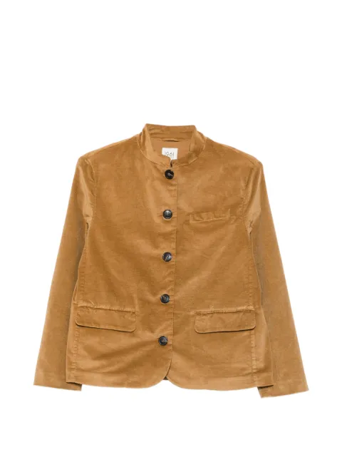 19.61 MILANO velvet band-collar jacket Brown EB045CT4875