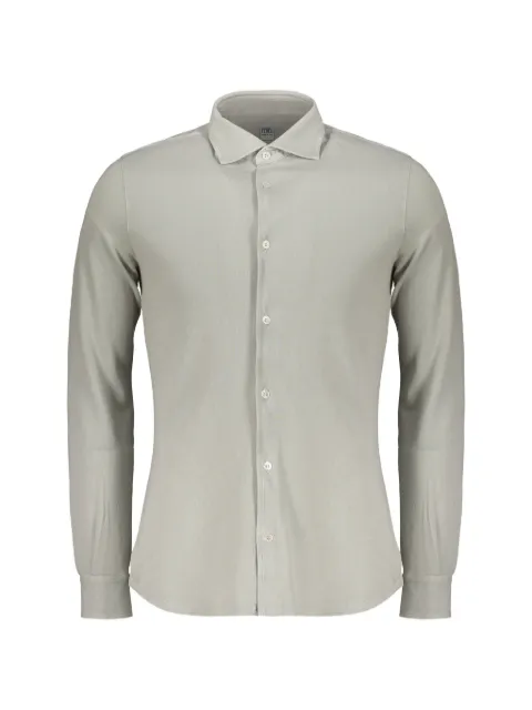 Fedeli button-up long-sleeve shirt Grey 6UEF0101