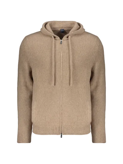 Fedeli zip-up cashmere hoodie Neutrals 6UI06116