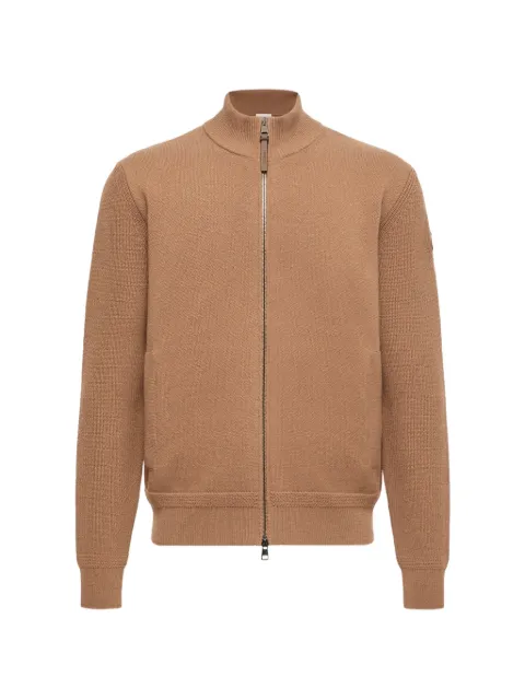 Moncler high-neck zip-up cardigan Brown L20919B00013M4281