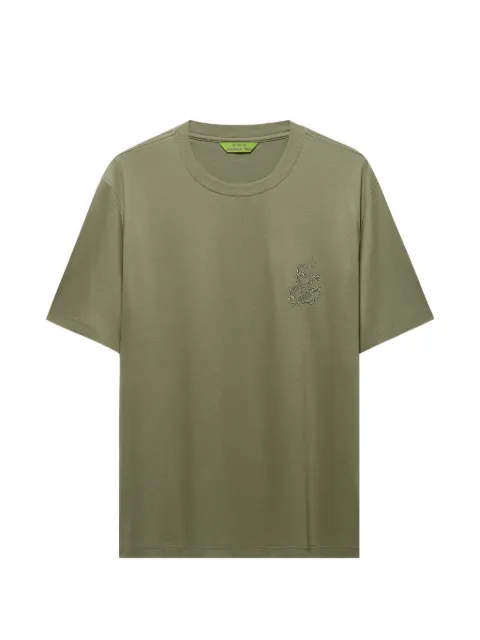 Shanghai Tang Dragon embroidered T-shirt Green B3MRI621OL