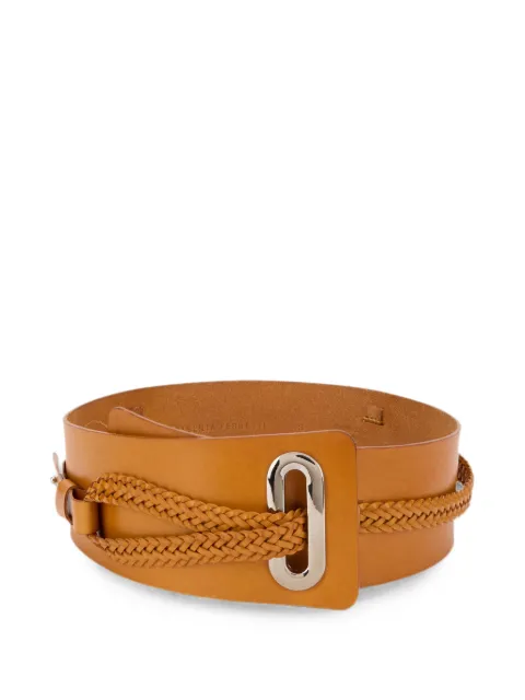 Alberta Ferretti braided leather belt Neutrals A30060195