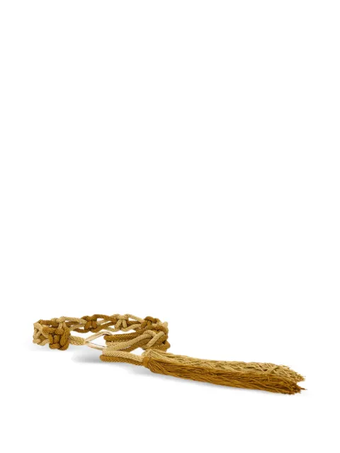 Alberta Ferretti tassel-detail braided belt Neutrals A30060183