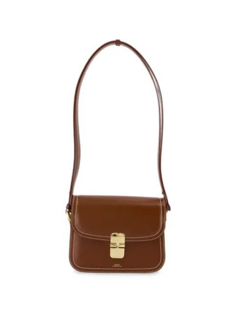 A.P.C. Grace leather crossbody bag Brown PXCDNF61413