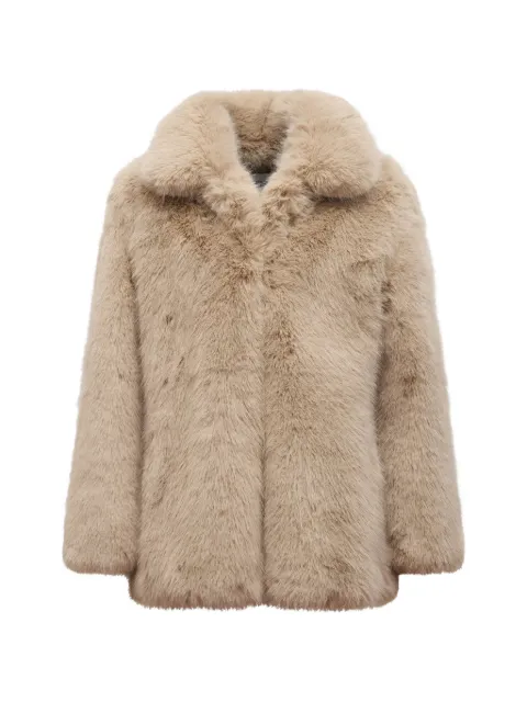 Giuseppe Di Morabito faux-fur notch-lapel coat Neutrals 07PFBO50016756