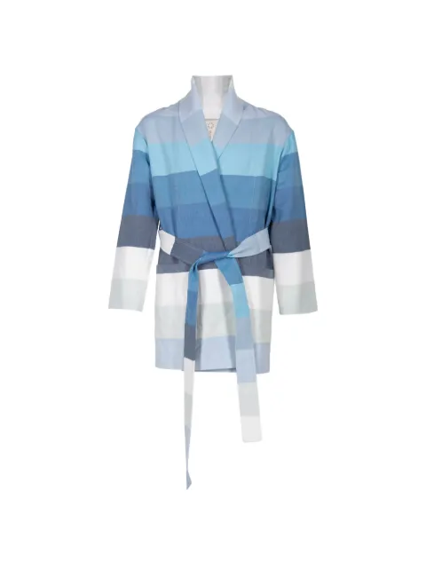 Marrakshi Life striped belted jacket Blue C22048