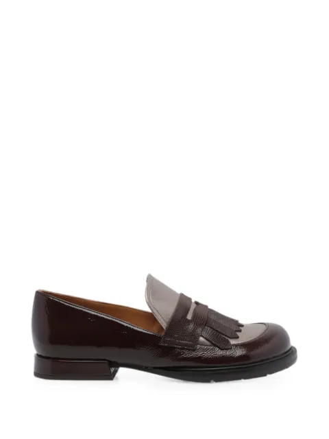 Chie Mihara Jeluse fringe-detail round-toe loafers Brown JELUS