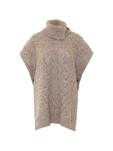Fabiana Filippi open-knit poncho Neutrals SAD216A883D9928206