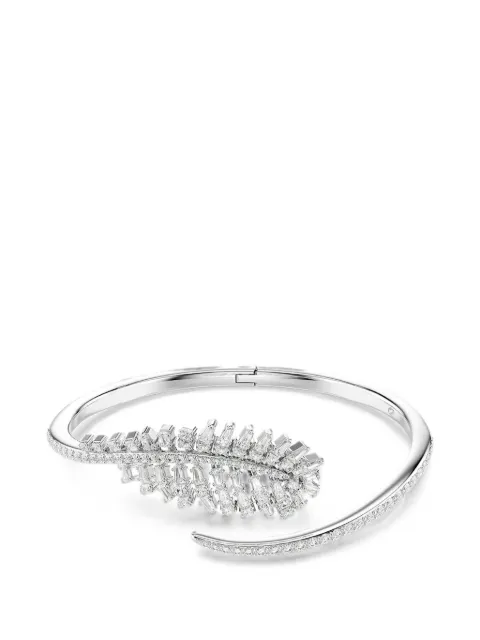 Swarovski feather-motif crystal-embellished bracelet Silver 5754273