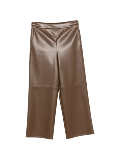 'S Max Mara faux-leather cropped trousers Brown 2629786051600