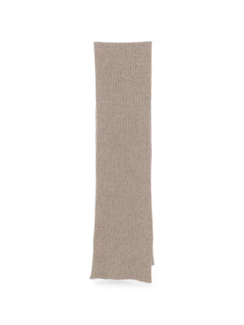Brioni ribbed-knit scarf Neutrals O3MJ0LOCK269700