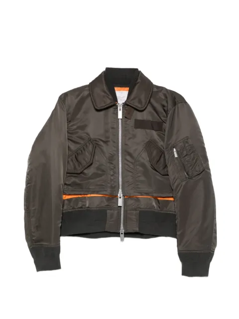 sacai twill bomber jacket Green 2608582