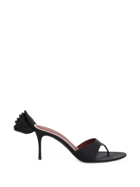 Magda Butrym floral-detail thong sandals Black 529726BLACK
