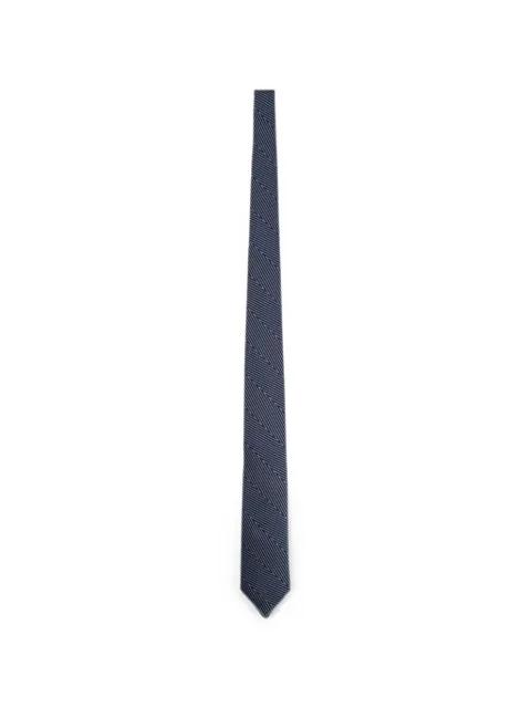 Giorgio Armani chevron-pattern tie Blue GM000802TE22433F