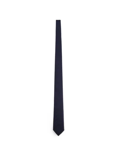 Giorgio Armani logo-jacquard silk tie Blue GM000802TE22452FB035