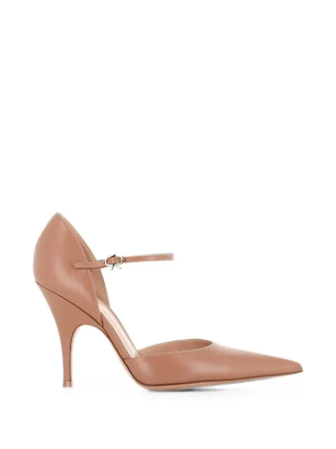 Gianvito Rossi Sofia D'orsay pointed-toe buckled pumps Neutrals G4101995RICVIT