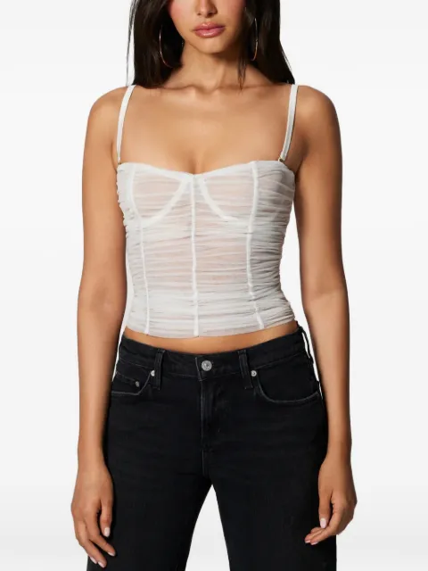 Kiki de Montparnasse ruched corset top White S261CR056