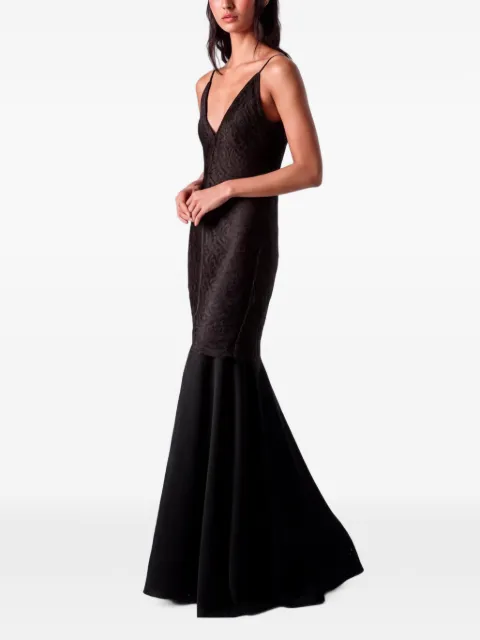 Bless lace-overlay fishtail maxi dress Black BLSNDBLK01