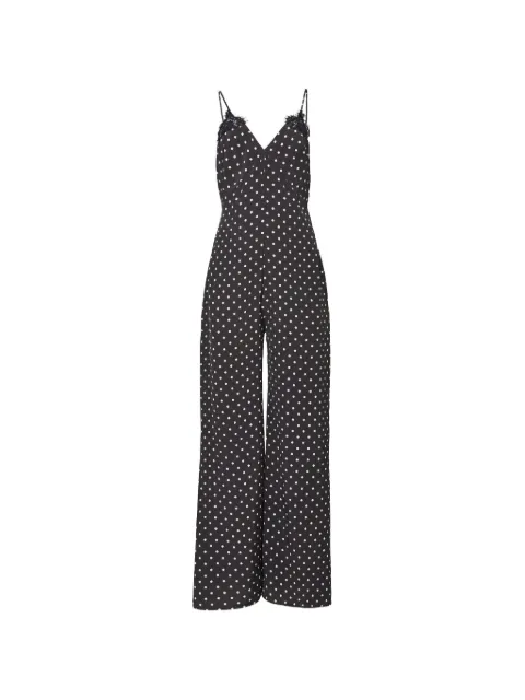 Fleur Du Mal Juliet lace silk jumpsuit Black JS0084