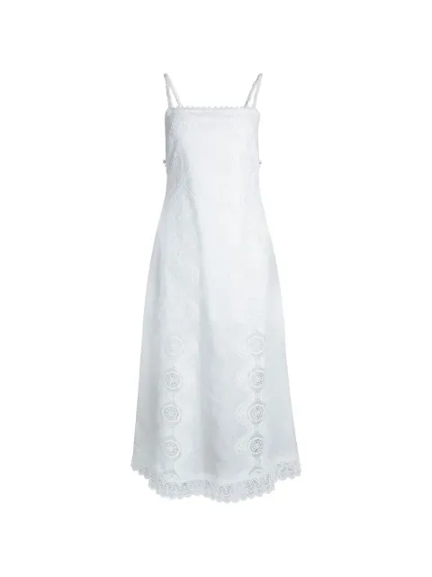 Waimari Rocío lace-trimmed maxi dress White D509LNW