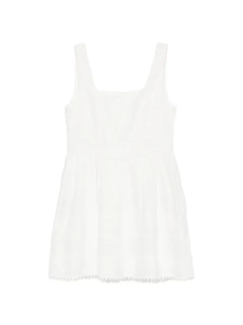 Waimari Serena lace-trim mini dress White D503LNW