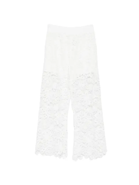Waimari Demi lace wide-leg palazzo pants White P126LCW